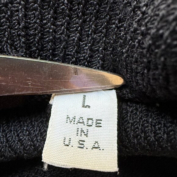 St. John Basics by Marie Gray Size L Black Knit Long Sleeve Mock Neck Sweater - Picture 5 of 12